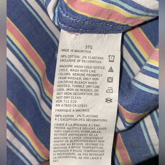 Nautica Short Sleeve Shirt in Vertical Stripe - Picture 11 of 14